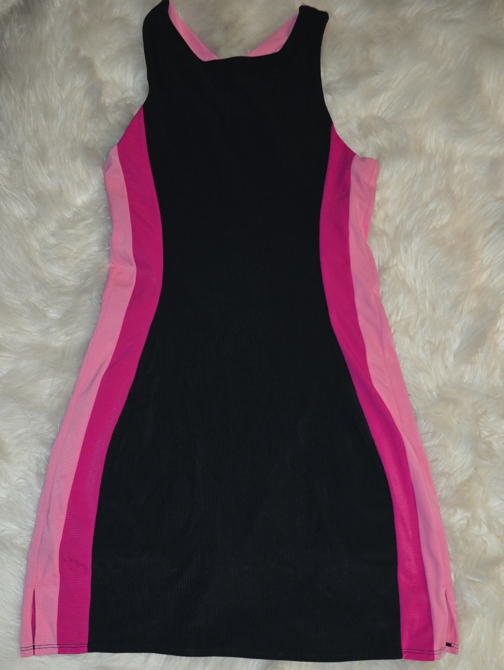 Beach Riot Black and Pink Colorblock Bodycon Dress